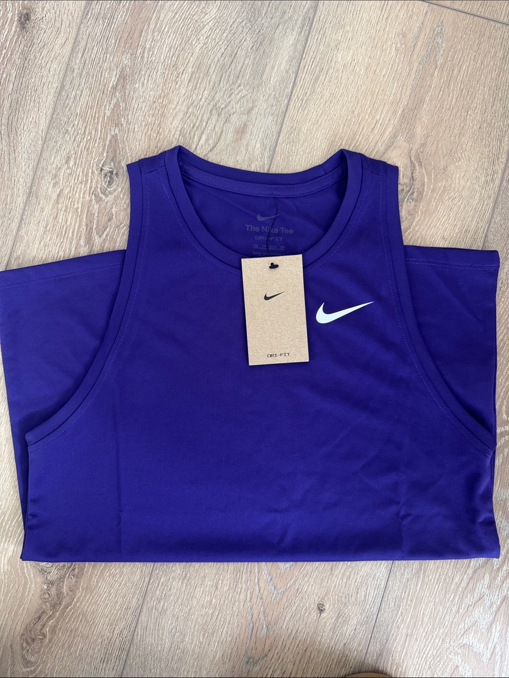 Nike Purple Dri-FIT Tank with White Swoosh